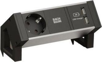 Bachmann Desk 2 Alu Black Regleta De Escritorio De Aluminio