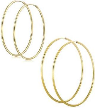 Bling Jewelry Set of 2 Minimalist Hoop Earrings in Gold at Nordstrom Rack