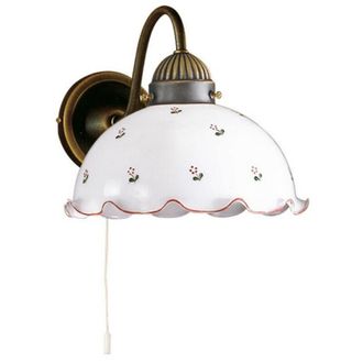 Kolarz Kolarz NONNA - Lámpara de pared de vidrio estilo cabaña, latón envejecido mate, 1x E27