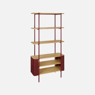 Sweeek Estanter&iacute;a De Metal Curvado Y Madera, 6 Niveles