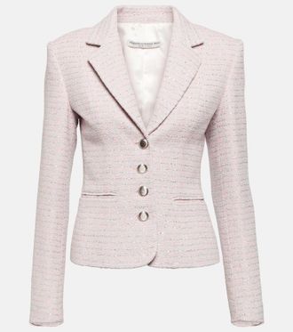 Alessandra Rich Sequined single-breasted tweed blazer