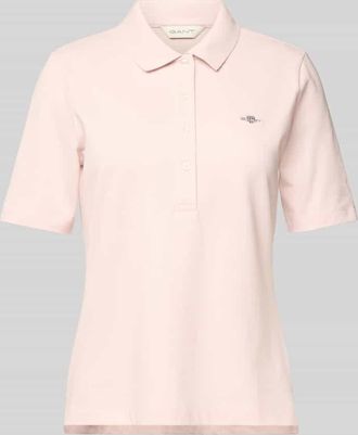 GANT Poloshirt mit Label-Stitching in Rosa, Größe S