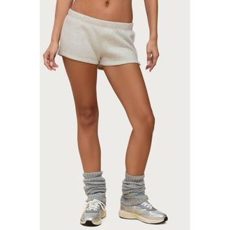 Edikted Bronte Sweat Shorts in Gray-Melange at Nordstrom, Size X-Large