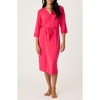 PJ Salvage Day Dreams Jersey Robe in Ruby Red at Nordstrom Rack, Size Small