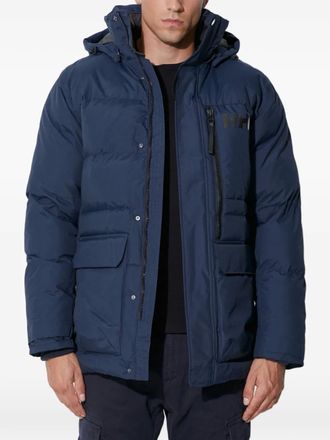 Helly Hansen Gewatteerd jack met capuchon en logodetail - Blauw