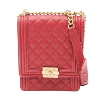 Chanel Pre-owned Matelasse Handtas - Dames - Pre-owned - Rood - Maat: ONE Size Leer