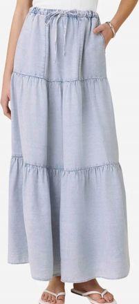 Splendid Melanie Maxi Skirt In Bleached Indigo
