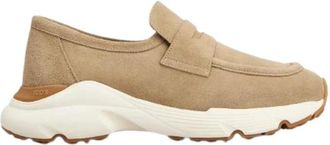 Tod's Suede Penny Loafer Sneaker - Dames - Schoenen - Beige - Maat: 40 EU Su&egrave;de