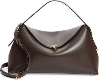 Toteme T-Lock Curve Shoulder Bag in Bark at Nordstrom