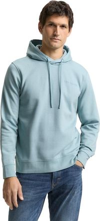 Tom Tailor Hoodie TOM TAILOR, Herren, Gr. 3XL, tourmaline, Sweatware, Obermaterial: 70% Baumwolle, 30% Polyester, unifarben, regular fit normal, ohne Ausschnitt,