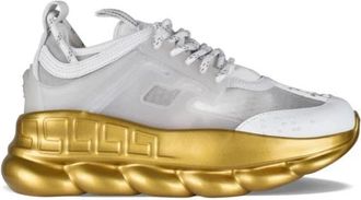 Versace Chain Reaction Sneakers - Dames - Sneakers - Wit - 38 EU - Leer - Schoenen
