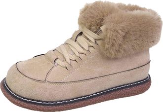 Generic Calf Length Boots Women Outdoor Ski Boots Thickening Waterproof Orthopedic Warm Boots (White, 5.5)