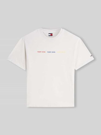 Tommy Jeans Relaxed Fit T-Shirt aus reiner Baumwolle in Weiss, Gr&ouml;&szlig;e XXL