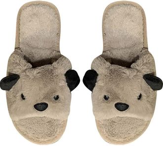 Generic Cute Slippers for Women, Plush Animal House Slipper Winter Warm Cozy Soft Indoor Outdoor Novelty Slippers Comfy Fuzzy Footwear Cute Design Warm Home S