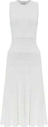 Lacoste Mouwloze Jurk - Dames - Jurken - Wit - Maat: XL Katoen