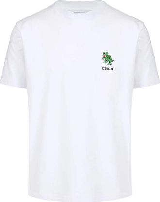Iceberg Slim Stretch Jersey T-Shirt - Heren - T-shirts - Wit - S - Katoen - Tops