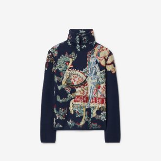 Burberry Heraldic Knight Wool Sweater, Size: M