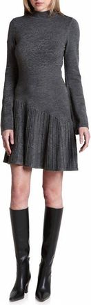 Avec Les Filles Long Sleeve Sweater Dress in Heathered Charcoal at Nordstrom, Size X-Large