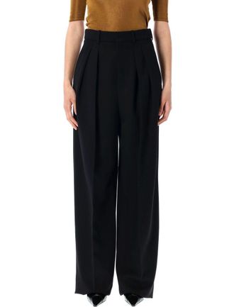 Saint Laurent Grain De Poudre Wide-Leg Pants