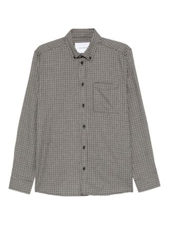 Les Deux Overhemd met klepzak en gingham ruit - Zwart