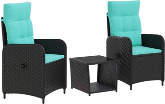 vidaXL Conjunto De Sof&aacute;s De Jard&iacute;n 3 Uds. Vidaxl