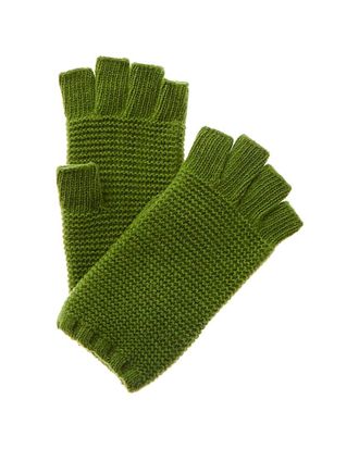 Portolano Stitched Cashmere Fingerless Gloves