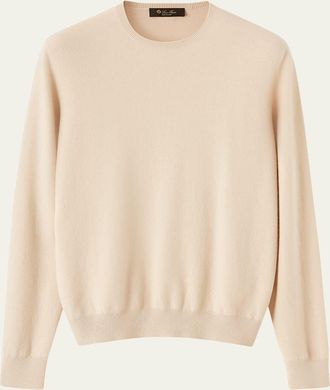 Loro Piana Mens Sergio Cashmere Crewneck Sweater
