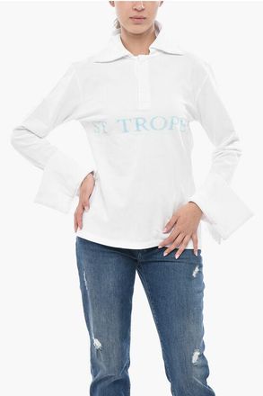 Duran Lantink Hopsack Cotton Polo With Flocked Logo size L