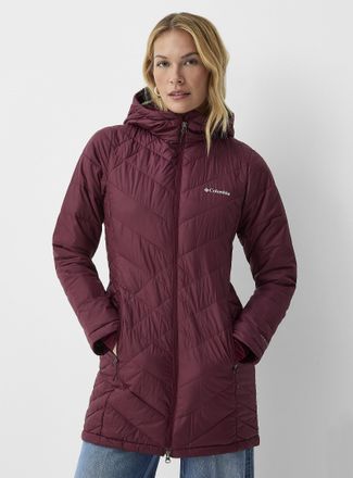Columbia Heavenly plush hooded 3/4-length puffer jacket