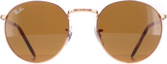 Ray-Ban Round Rose Gold Brown RB3637 New Round
