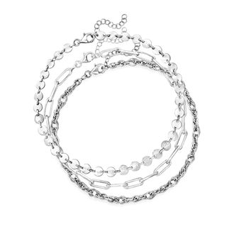 Ross-Simons Sterling Silver Jewelry Set: 3 Anklets