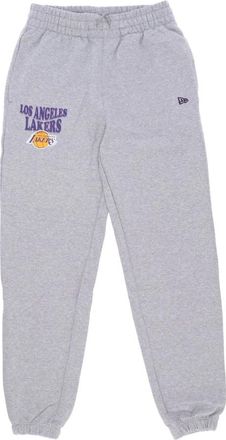 New Era Lakers Script Jogger Broek - Heren - Sweatpants - Grijs - S - Katoen - Broeken