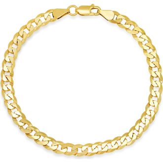 Queen Jewels Mens 14K Gold Cuban Chain Bracelet at Nordstrom Rack, Size 8.5