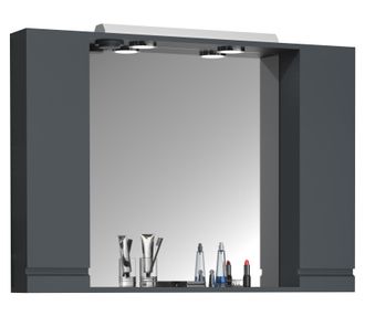 ebuy24 Armario De Ba&ntilde;o Vcm Atemporal Dimensiones Aprox. Al. 71 X An. 100 X P. 14 Cm Espacio De Almacenamiento Suficiente Armario De Espejo Con Iluminaci&oacute;n - 
