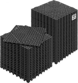 OEM Ineinandergreifende Fliesen 50 Stk. Bodenfliesen Drainage-bodenfliesen, Bodenfliesen 30 X 30 Cm Au&szlig;enbereich Quadratische Bodenfliesen Terrasse Pvc Bo
