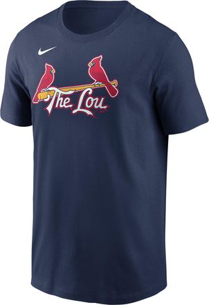 Nike St. Louis Cardinals City Connect Large Logo Nike Mens MLB T-Shirt in Blue | N19944BSCN-PPS