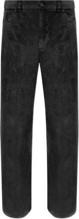 Dolce & Gabbana Ribfluwelen broek - Heren - Wijde Broeken - Grijs - M - Broeken