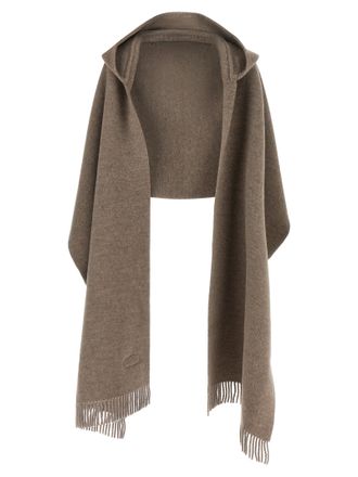 Brunello Cucinelli Brown Wool Womens Scarf