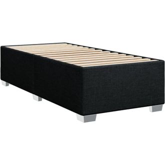 vidaXL Estructura De Cama Sin Colch&oacute;n Tela Negro 80x200 Cm Vidaxl
