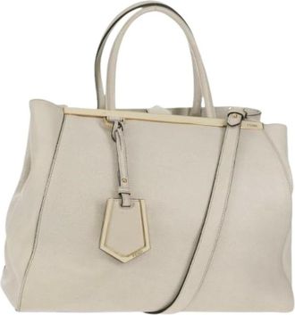 Fendi Pre-owned Handbags, female, White, Size: ONE SIZE Pre-owned Vintage Leather Handbag