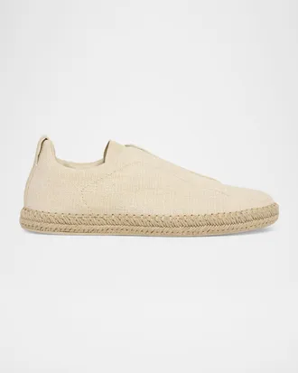 Ermenegildo Zegna Men & apos;s Woven Triple Stitch Sneakers
