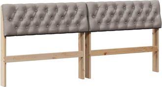 vidaXL Upholstered Headboard Taupe 180 cm Solid Pine Wood vidaXL