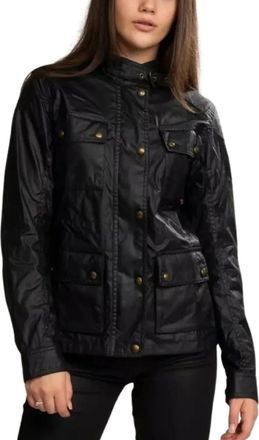 Belstaff Womens Belstaff Fieldmaster Black Waxed Jacket - Size: 14