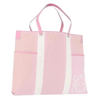 Loewe Pre-owned Canvas Tote Bag - Dames - Vintage Shopper - Roze - ONE Size - Vintage