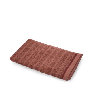 KASANOVA Asciugamano viso ospite cotone Pop Corn Brick malva scuro