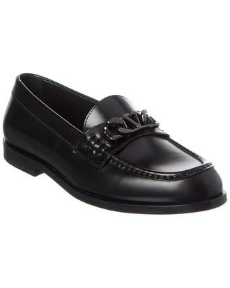 Valentino Vlogo Chain Leather Loafer