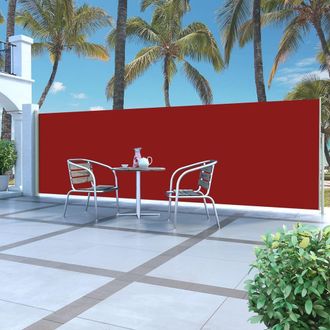 Berkfield Home Retractable Side Awning 160 x 500 cm Red