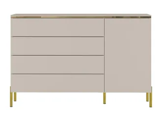 Vente-Unique Pascal Morabito - Com&ograve; Con 4 Cassetti E 1 Vano Portaoggetti Beige E Dorato - Vukia Di