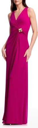 Dress The Population Deb Sleeveless A-Line Gown in Dark Fuchsia at Nordstrom, Size Xx-Large