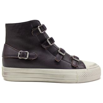 Ash Virgin Nappa Leather Womens High Top Trainers - Plum - Size:UK 6